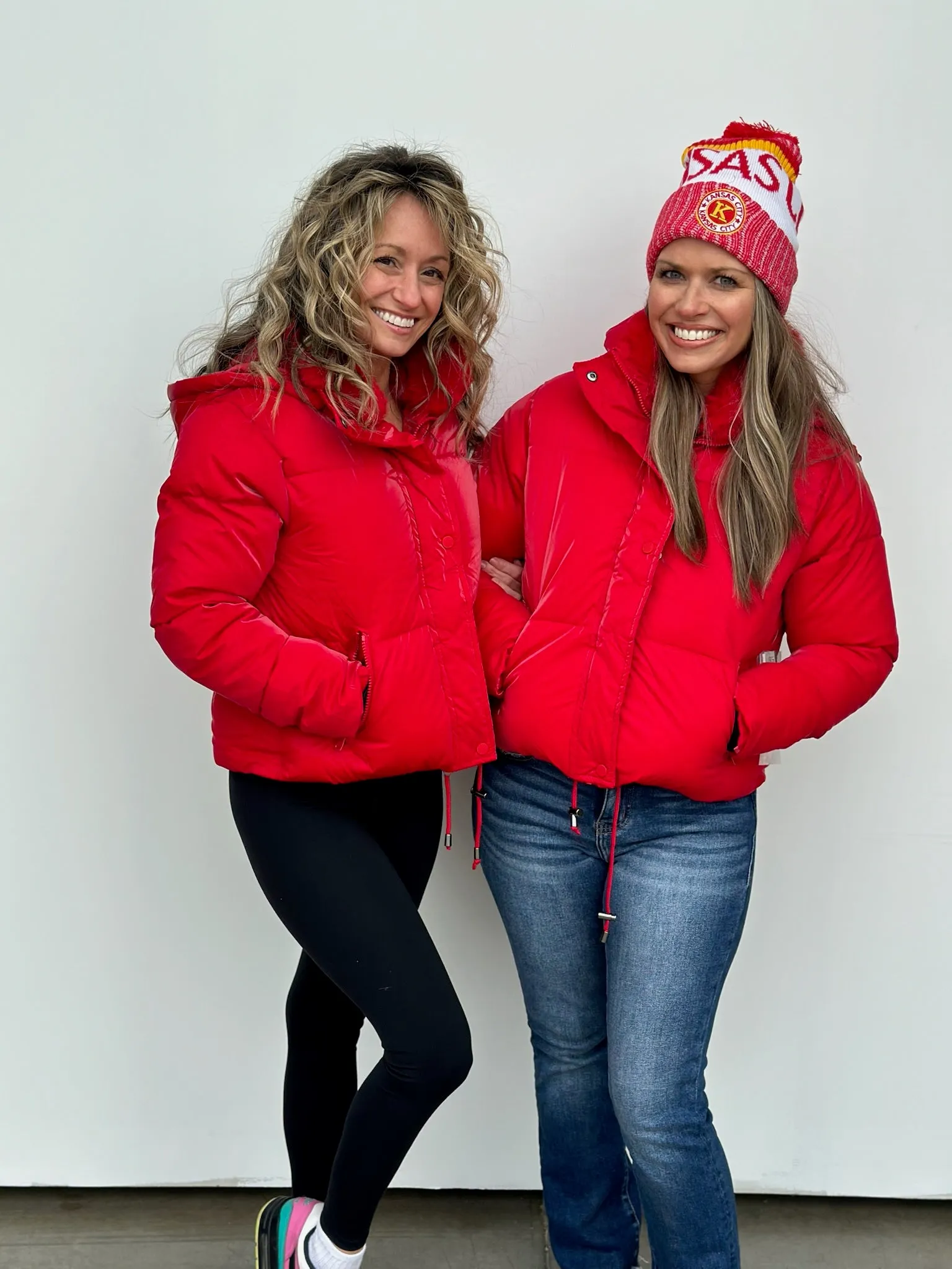 Red Hooded Puffer Coat