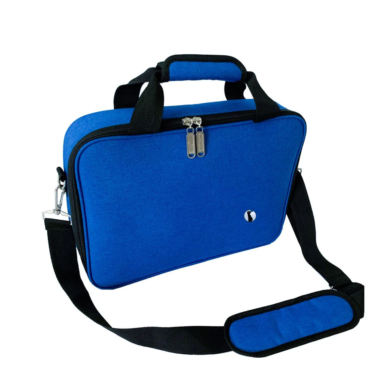 Red Suricata "Business" 10 Can Slim Cooler Bag (Blue)