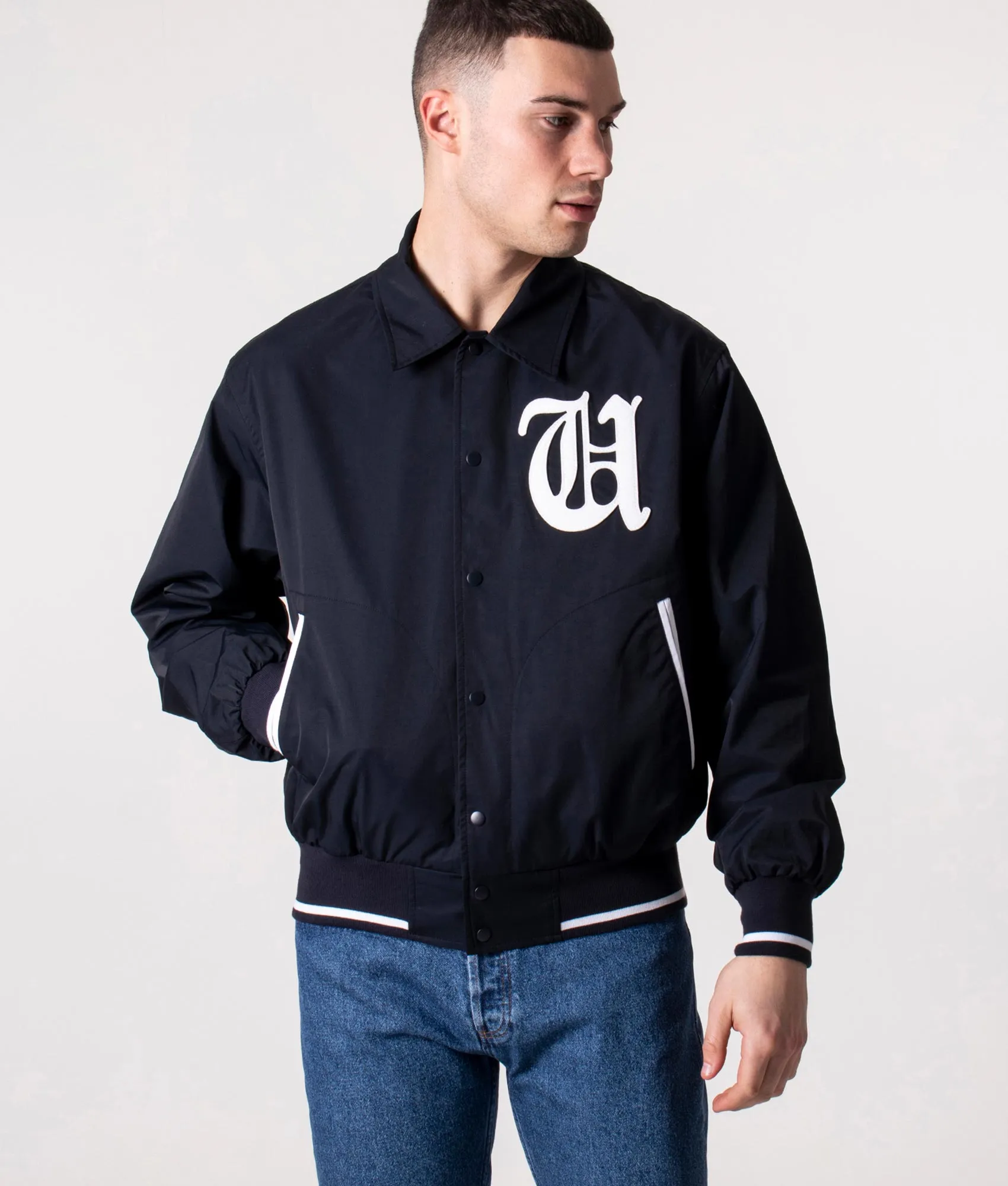 Relaxed Fit Varsity Bomber Jacket