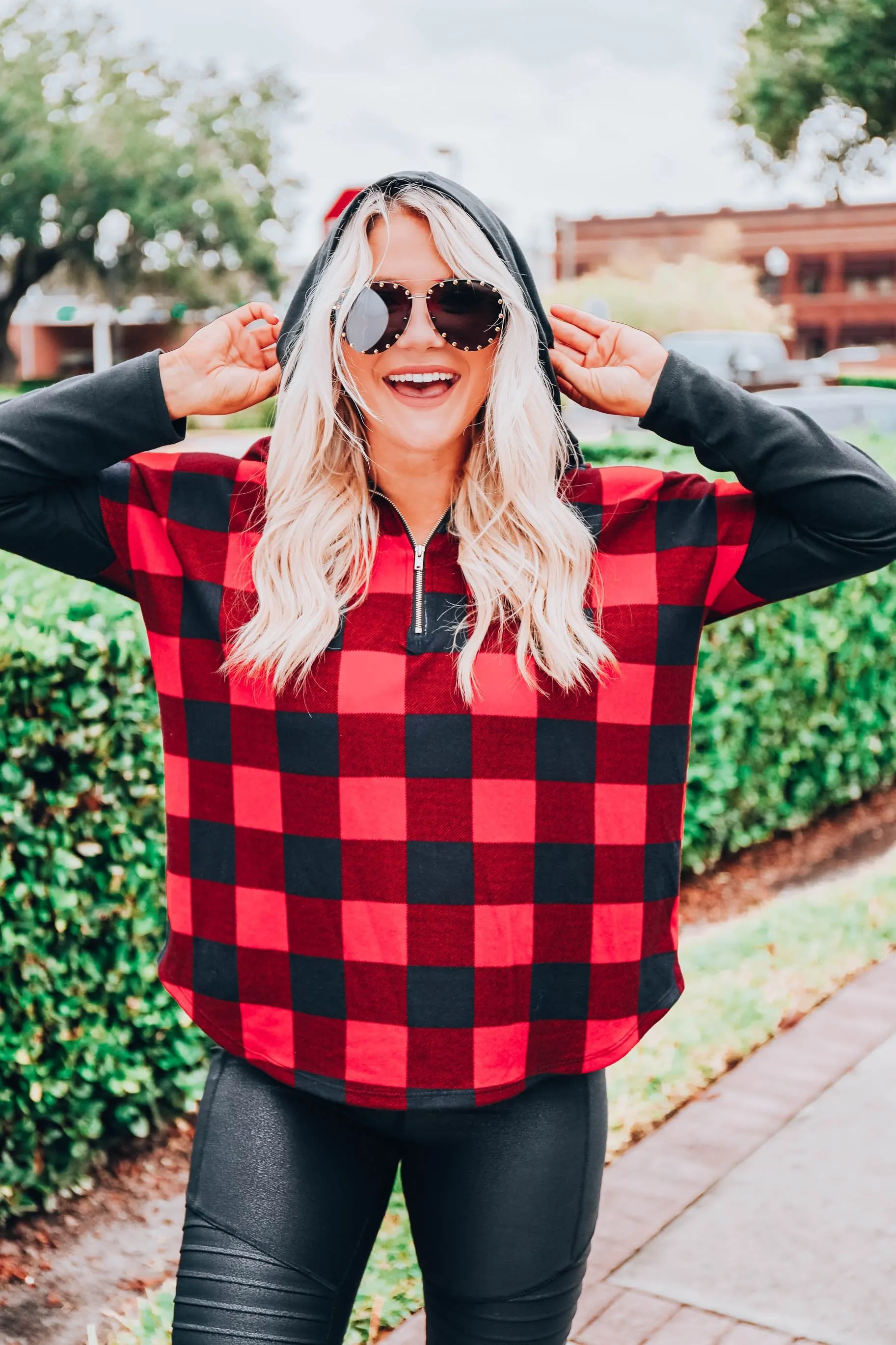 Roaming Spirit Buffalo Plaid Hoodie