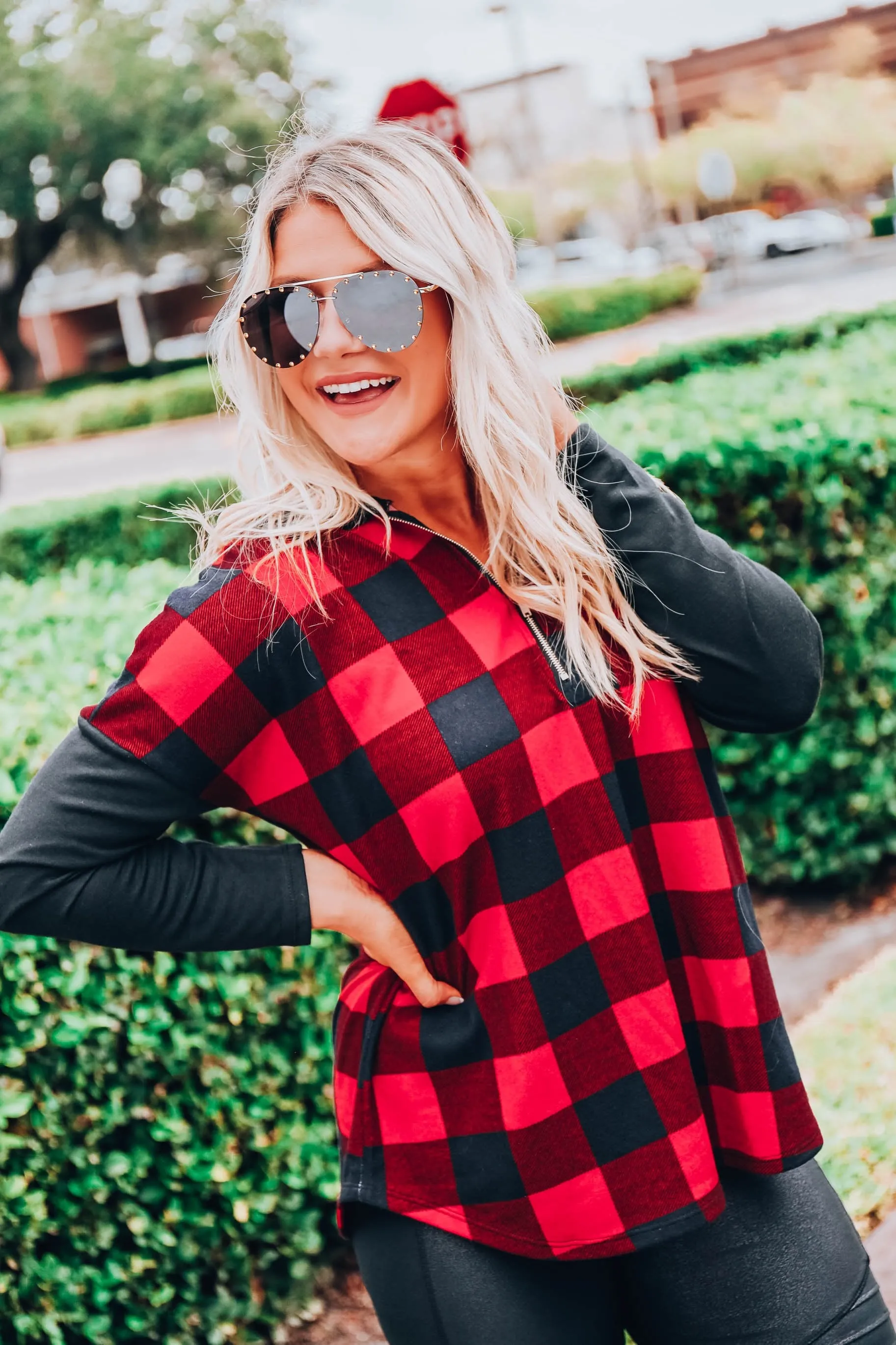 Roaming Spirit Buffalo Plaid Hoodie