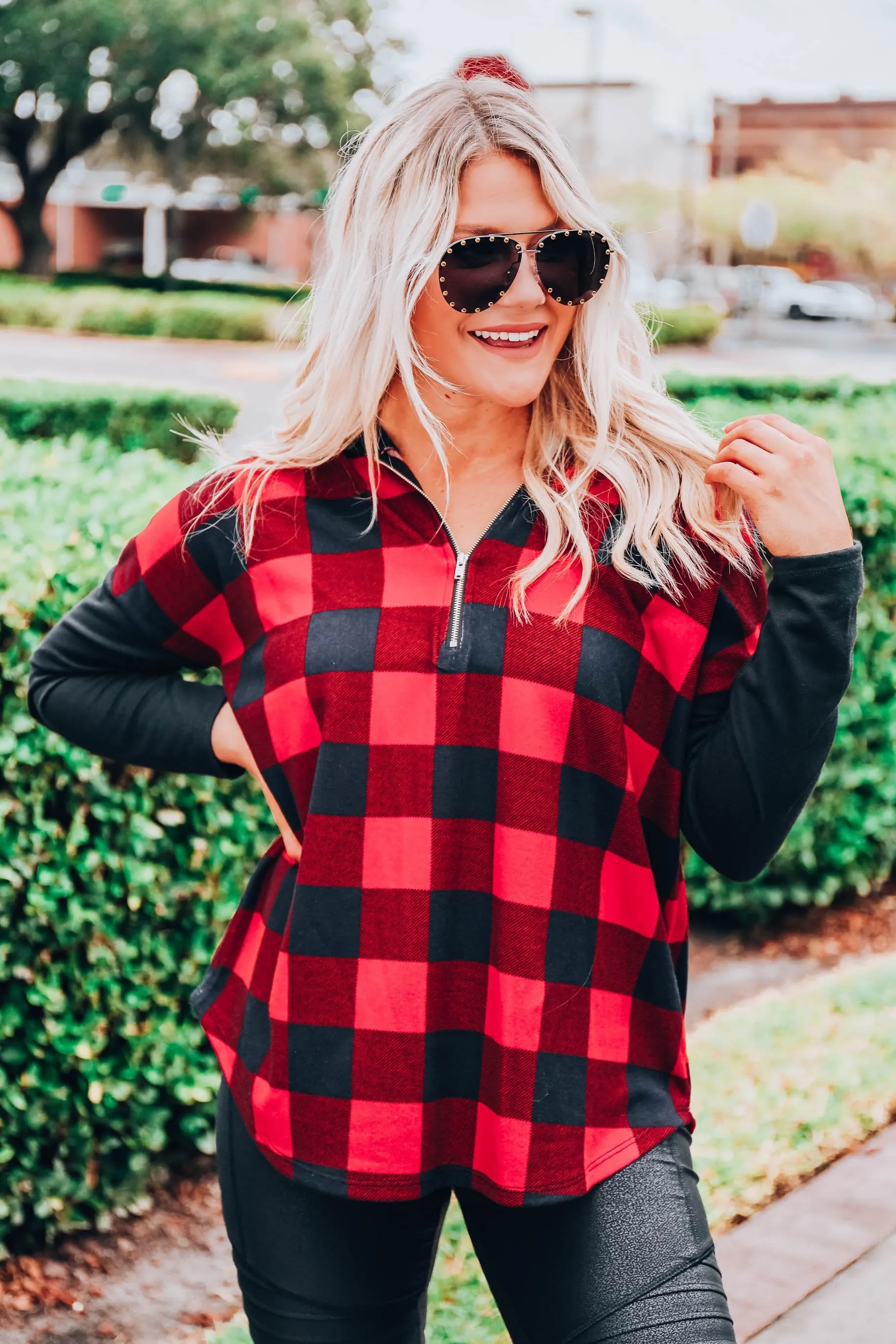 Roaming Spirit Buffalo Plaid Hoodie