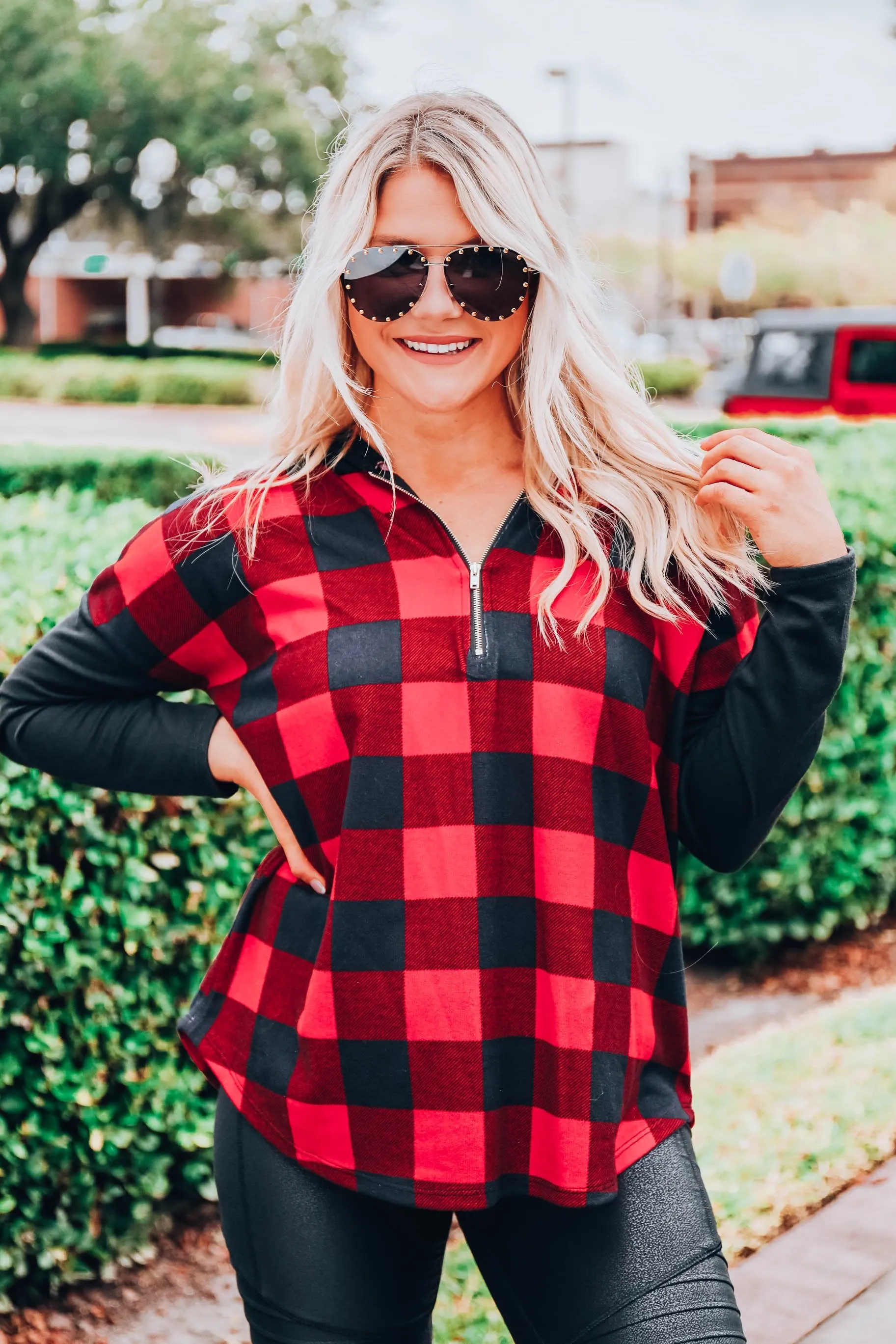 Roaming Spirit Buffalo Plaid Hoodie