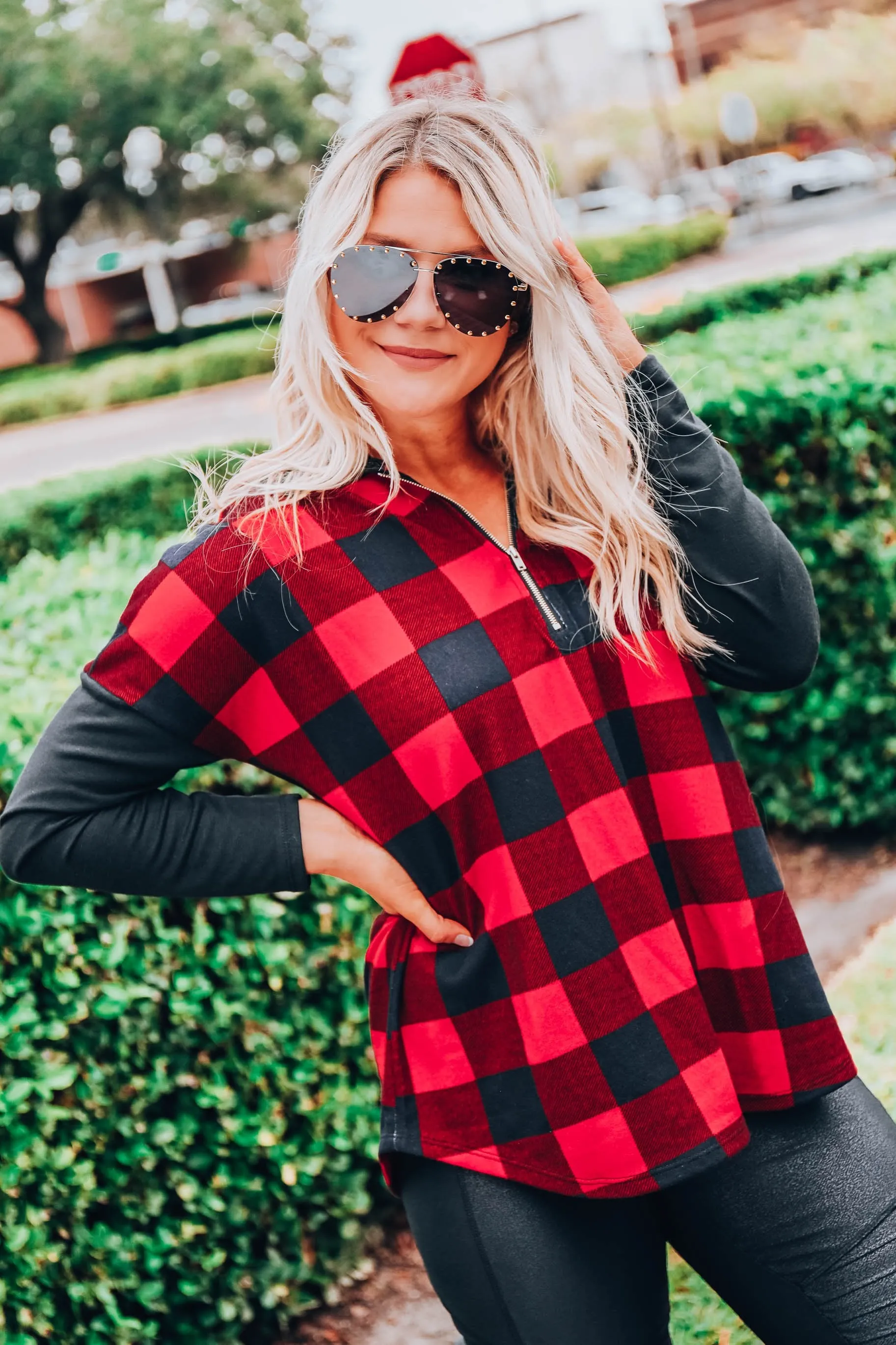 Roaming Spirit Buffalo Plaid Hoodie