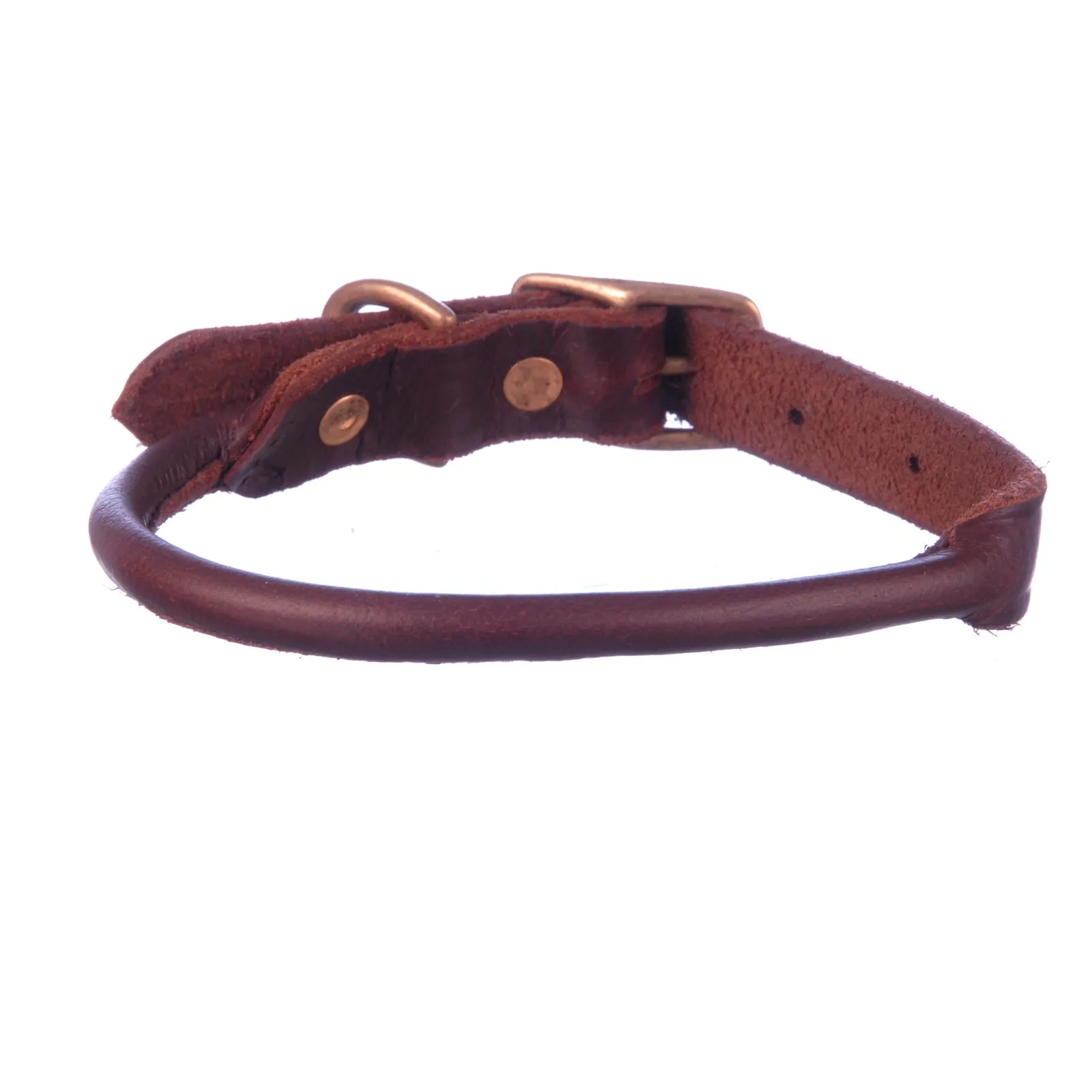 Rolled Leather Dog Collars, 5/8" x 13"