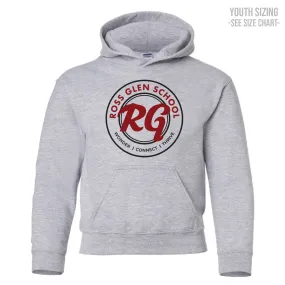 Ross Glen Maroon Crest YOUTH Pullover Hoodie (RGST007-Y2500)