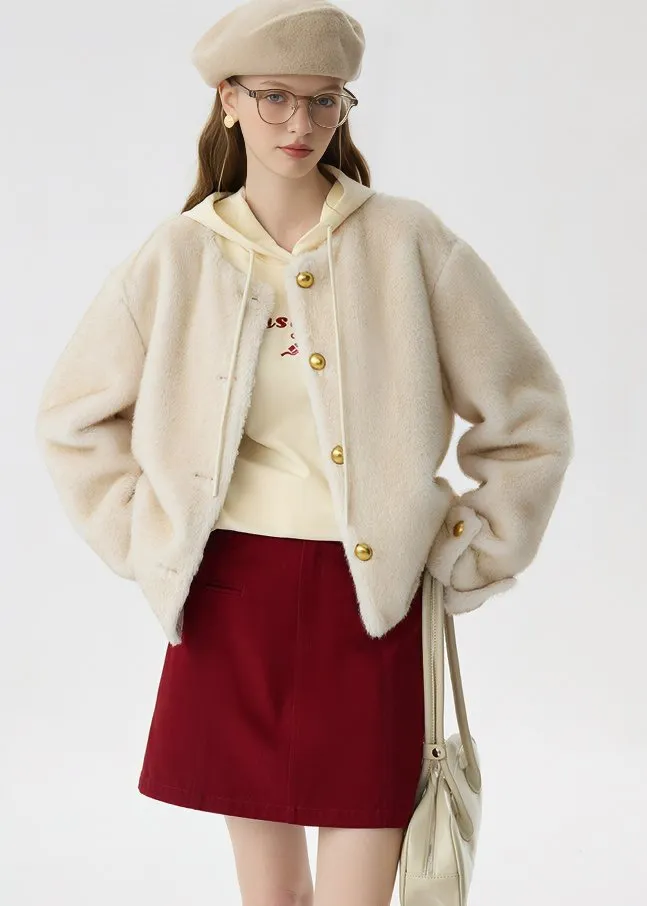 ROUND BUTTON SHORT COAT