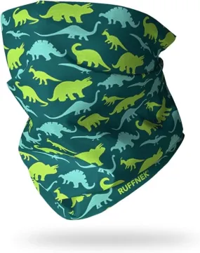 Ruffnek DINOSAURS Multifunctional tube scarf neck warmer snood - for Children/Adults - Unisex One Size