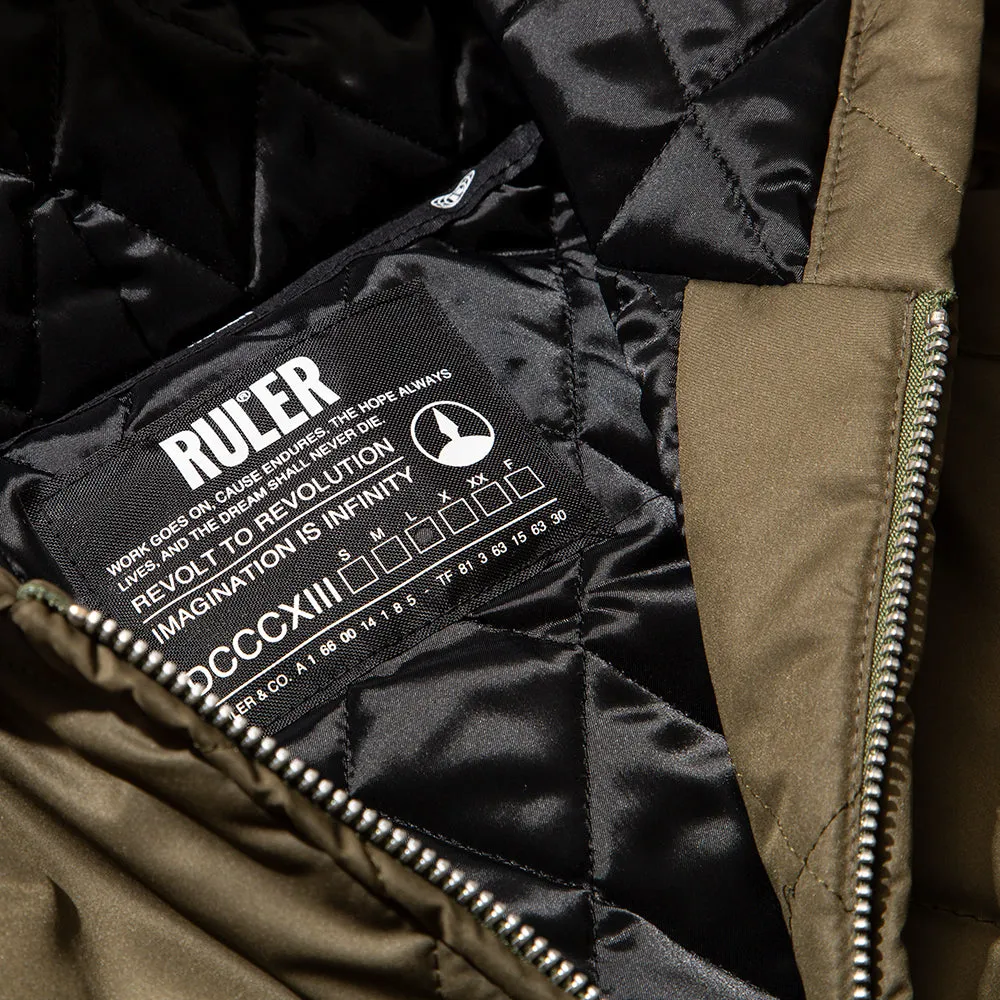 〈RULER®︎〉MATT QUILTED HOODIE JACKET