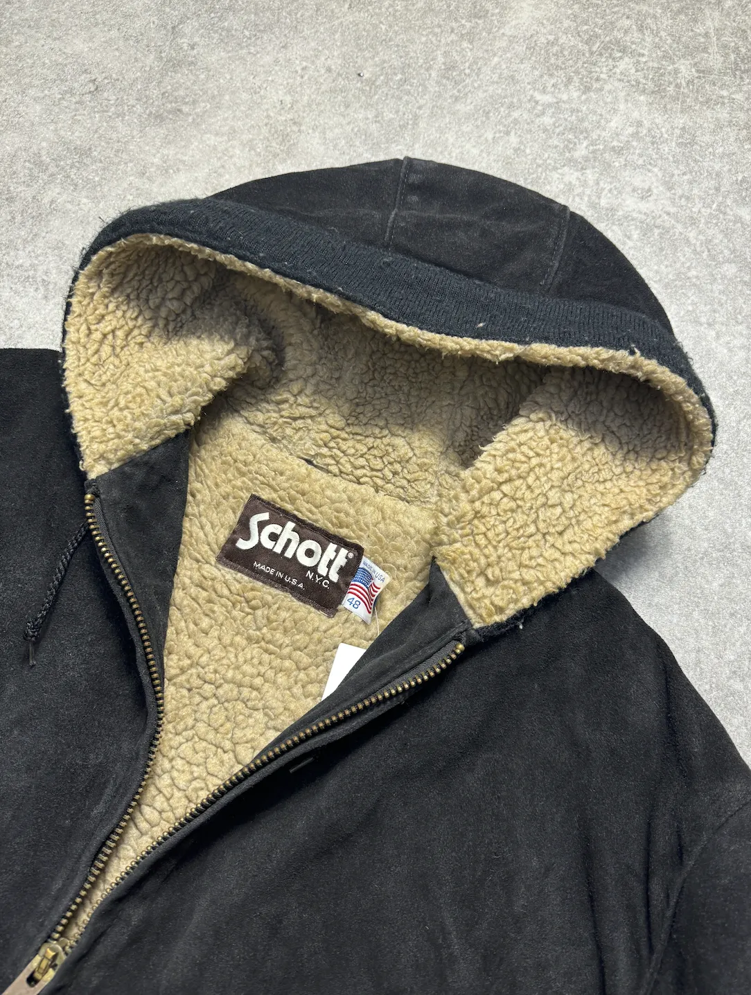 Schott N.Y.C Hooded Bomber Jacket