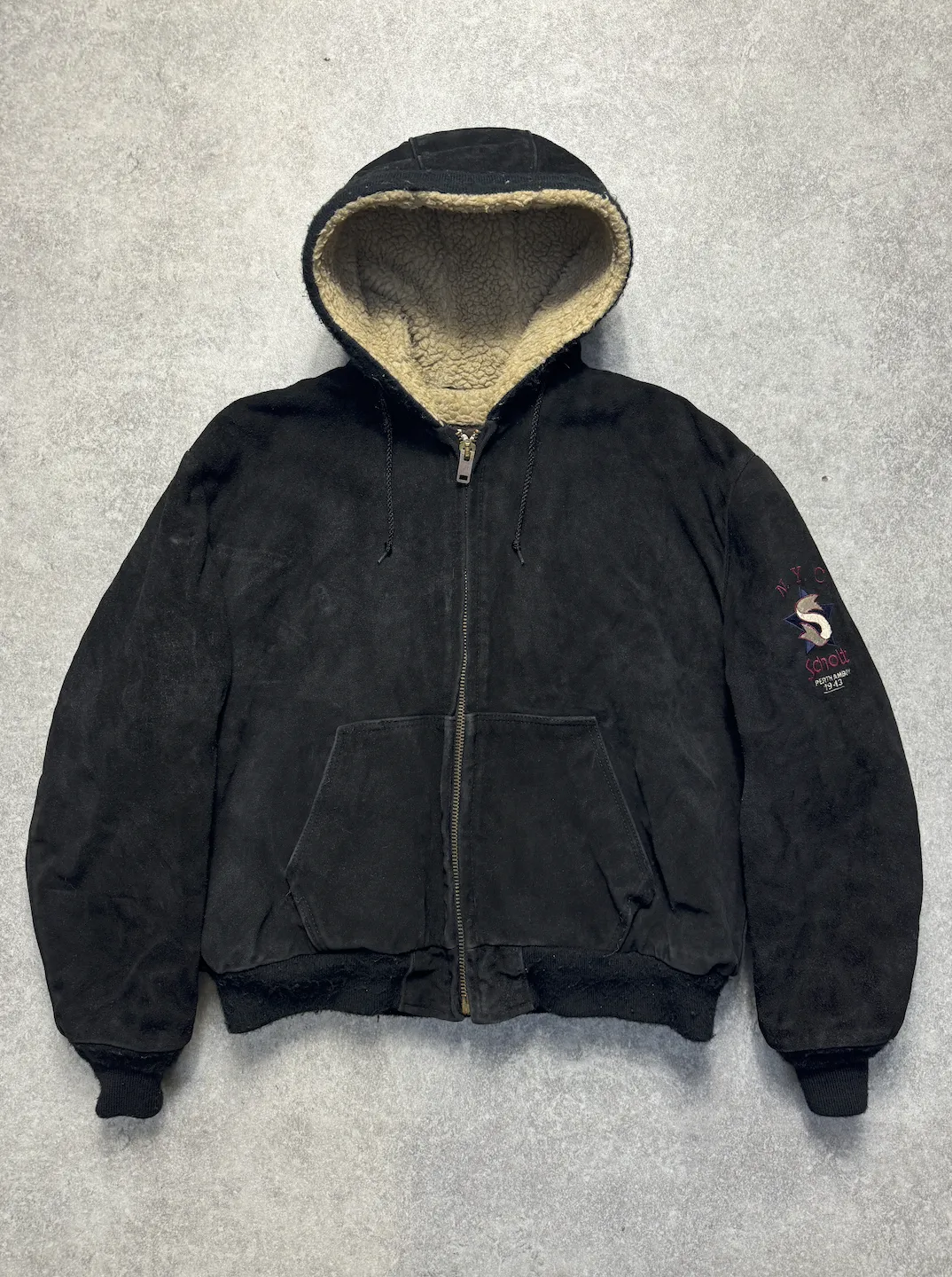 Schott N.Y.C Hooded Bomber Jacket