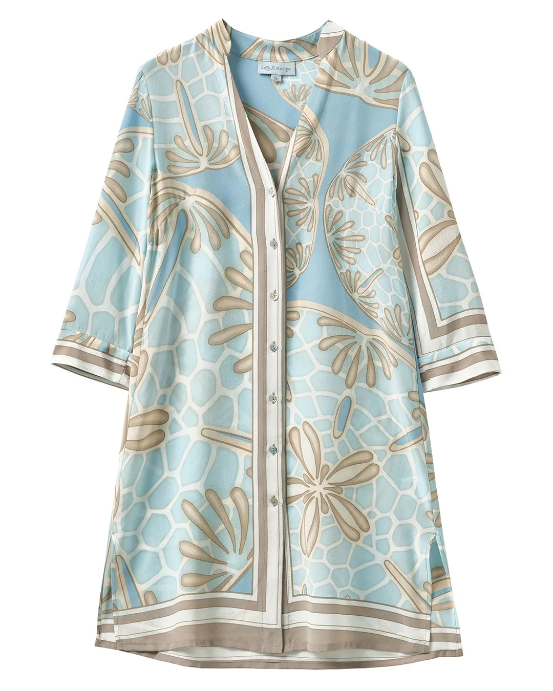 Silk Shirt Dress SAND DOLLAR