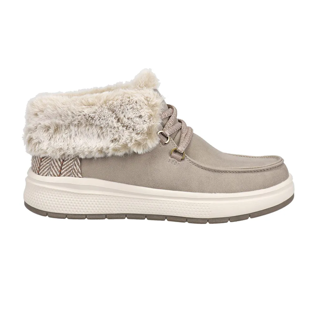 Skipper Wave Cozy Queen Round Toe Lace Up Booties