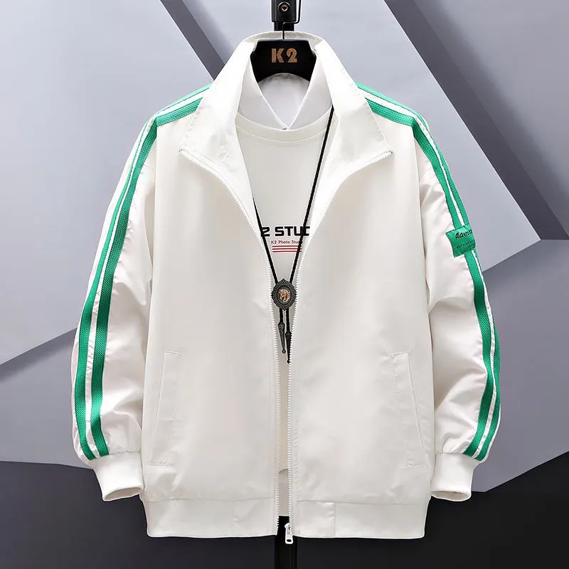 Slim-Fit Casual Slash Pocket Track Jacket