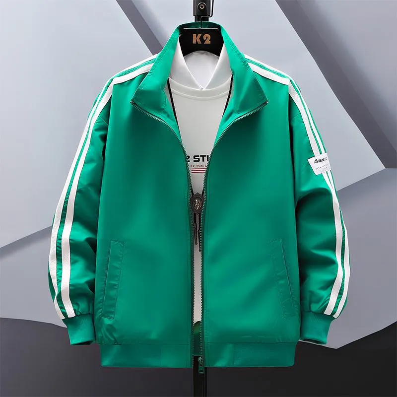 Slim-Fit Casual Slash Pocket Track Jacket