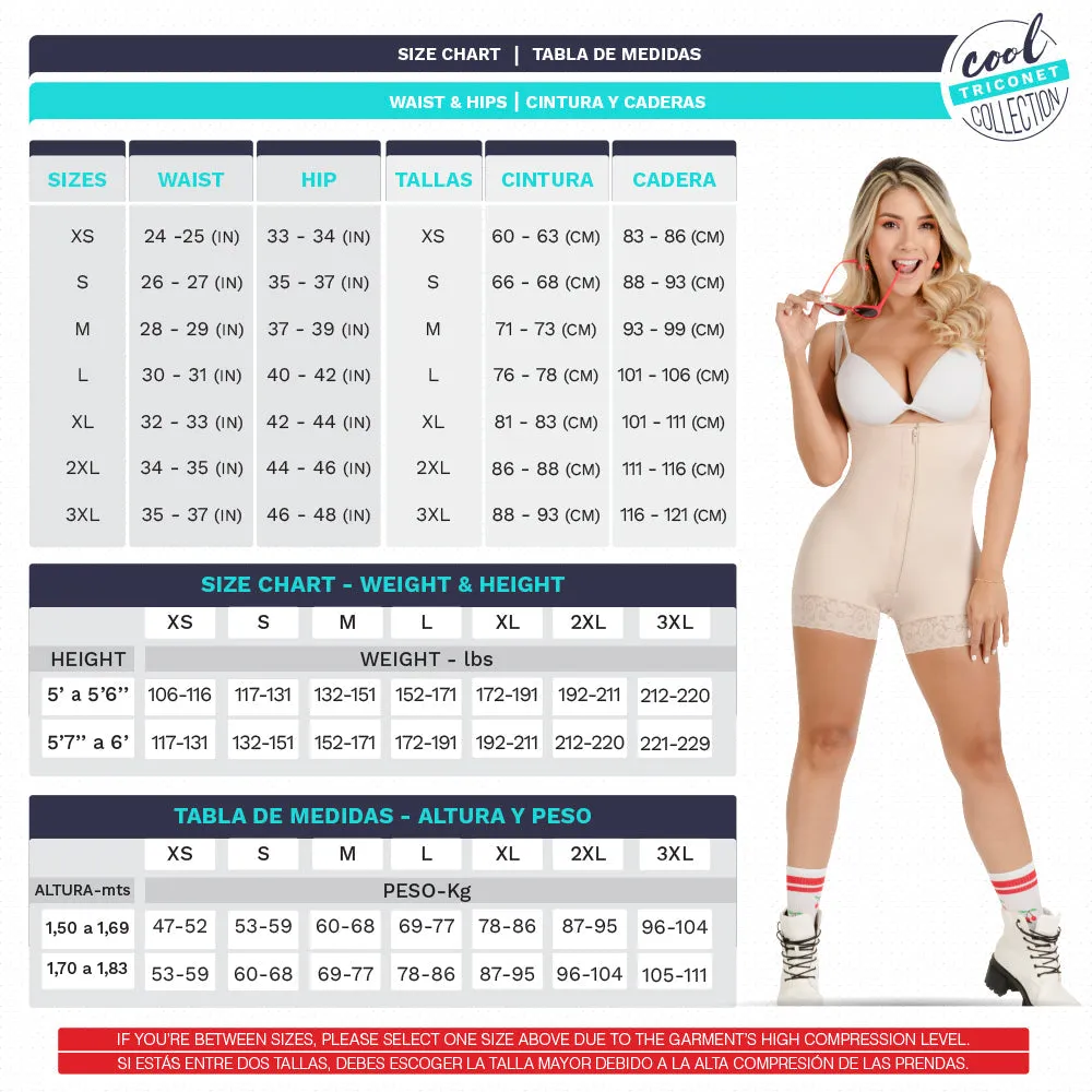 SONRYSE TR96ZF | Colombian Butt Lifter Shapewear Bodysuit | Dress Nightout and Daily Use | Triconet