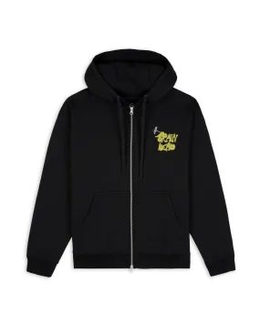 Stoned Head Zip Pullover, Black