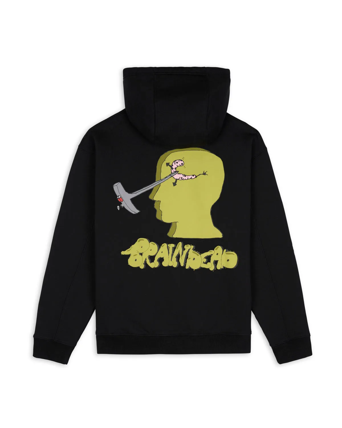 Stoned Head Zip Pullover, Black