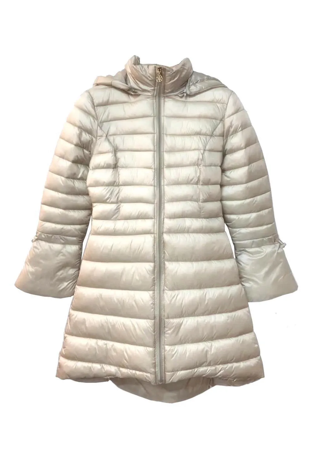 Stylish Light Beige Puffer Coat