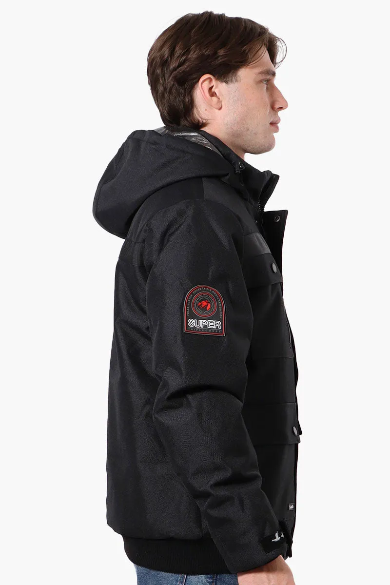 Super Triple Goose Heat Retention Lining Bomber Jacket - Black