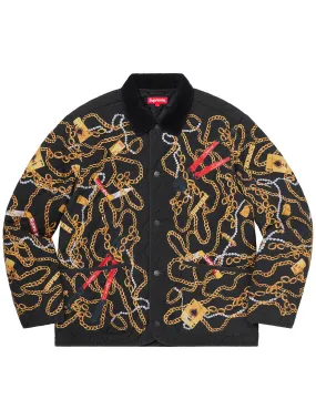 Supreme Chains Quilted Jacket Black [FW20]