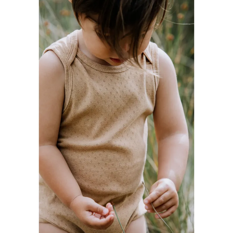 Sustainable Sleeveless Bodysuit - Dark Brown