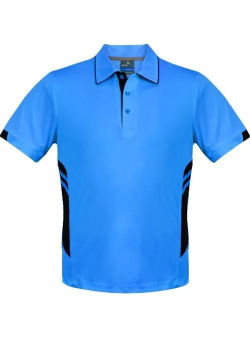 Tasman Polo Shirt - Cyan/Black