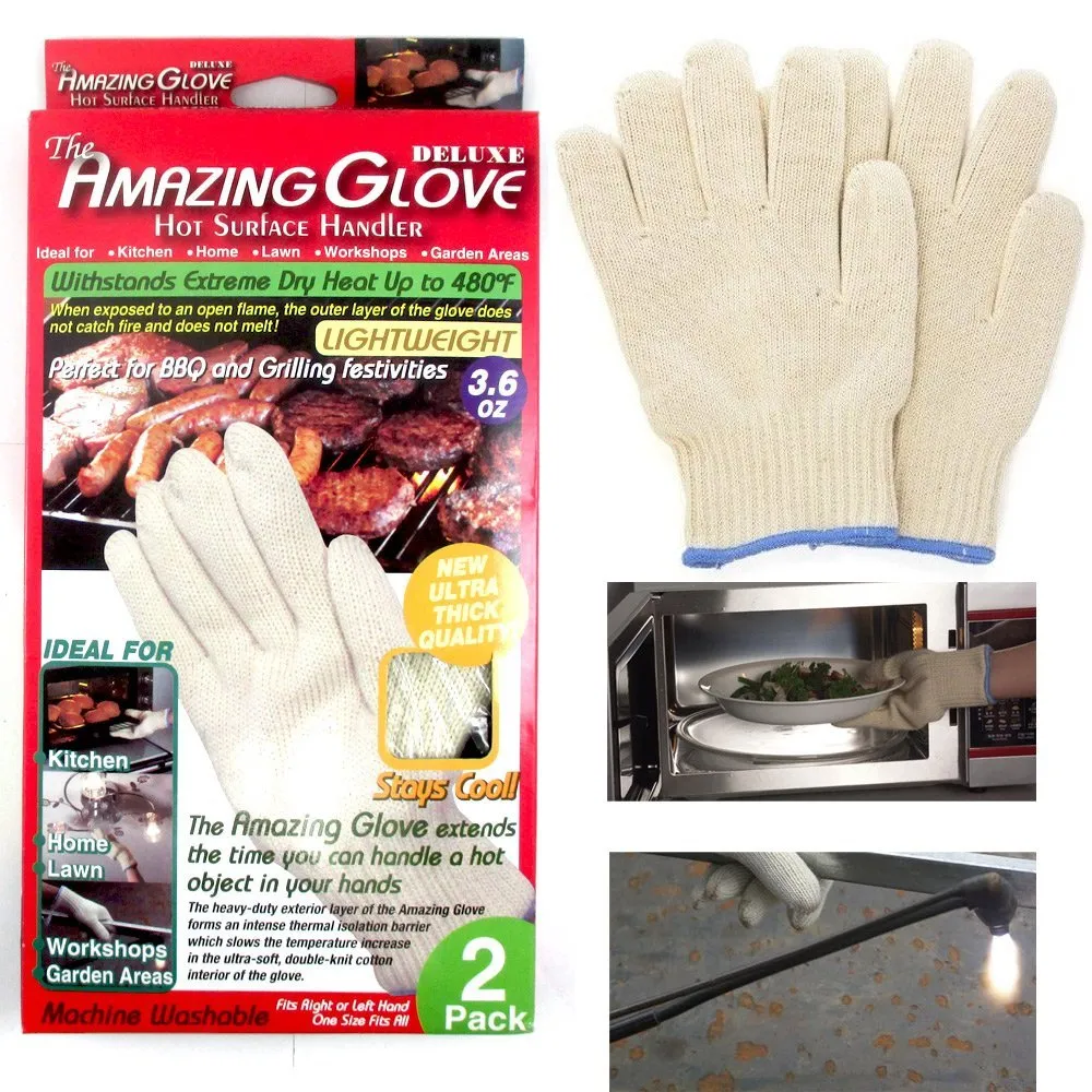 The Amazing Glove - 2 Pack High-Temperature Heat Handler for Kitchen & BBQ