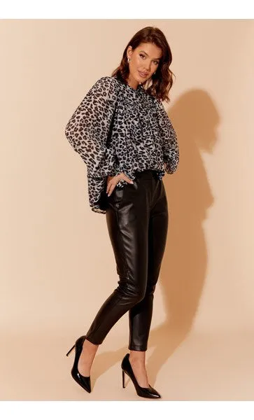 The Charlotte Blouse in Leopard