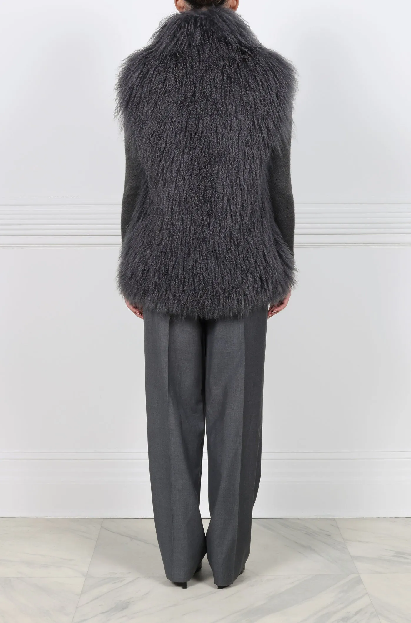 The Nina Curly Shearling Vest