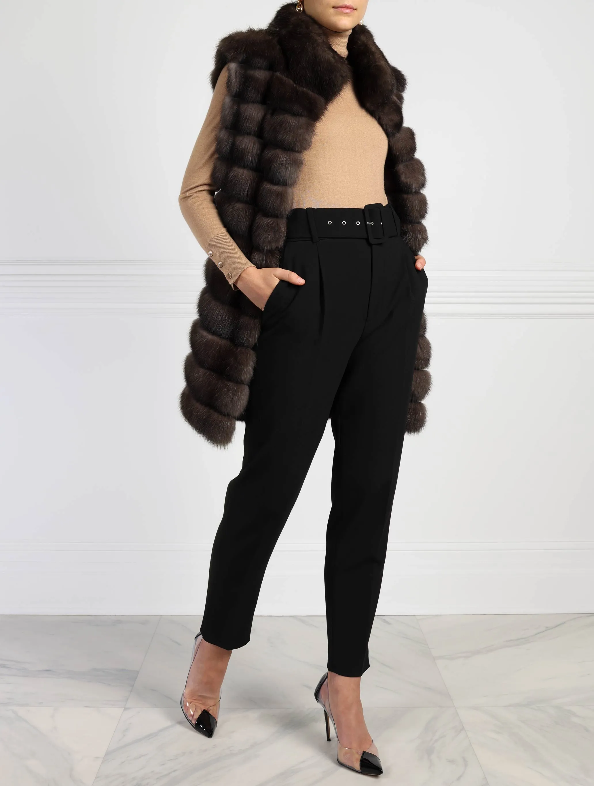 The Oaklynn Sable & Suede Fur Vest