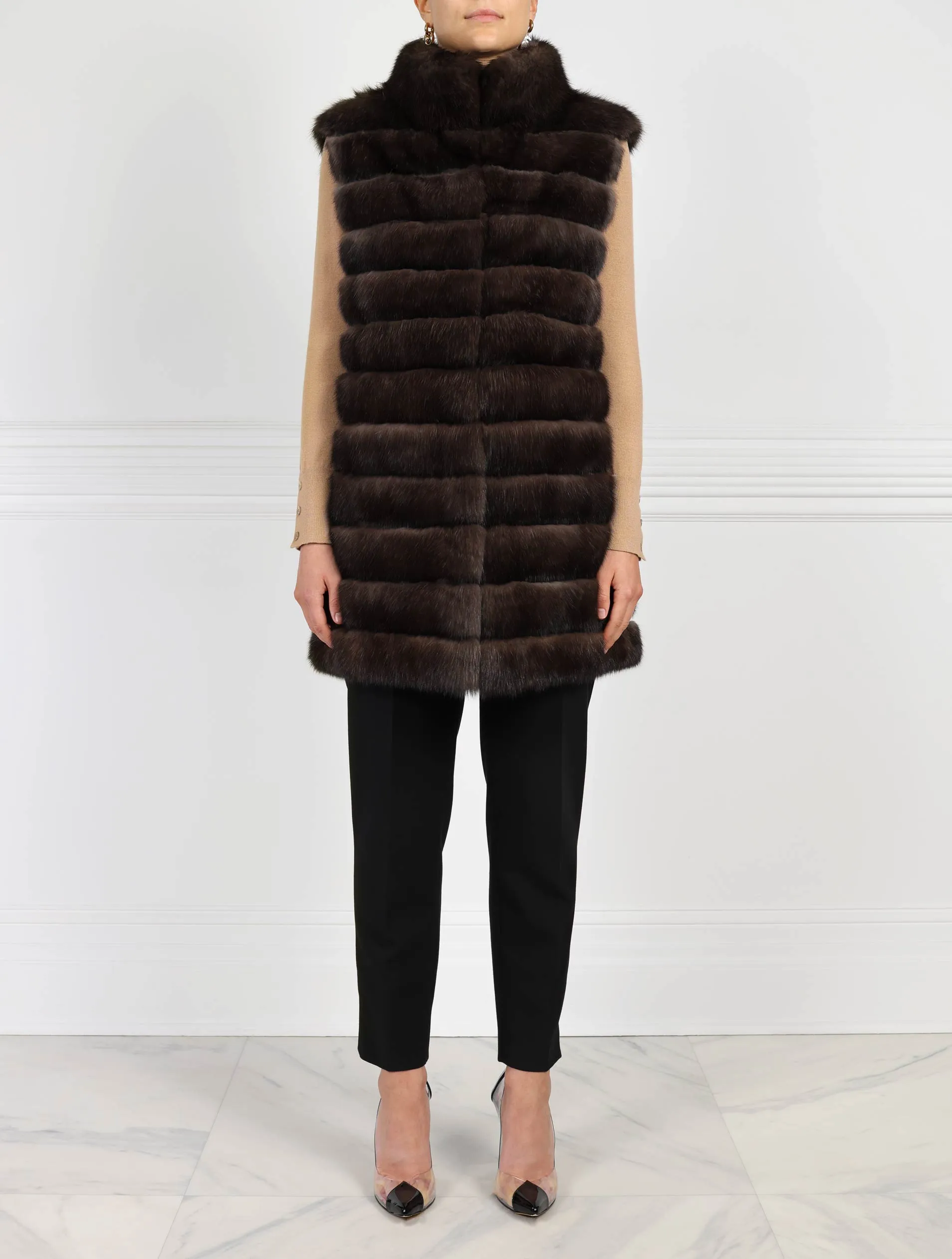 The Oaklynn Sable & Suede Fur Vest