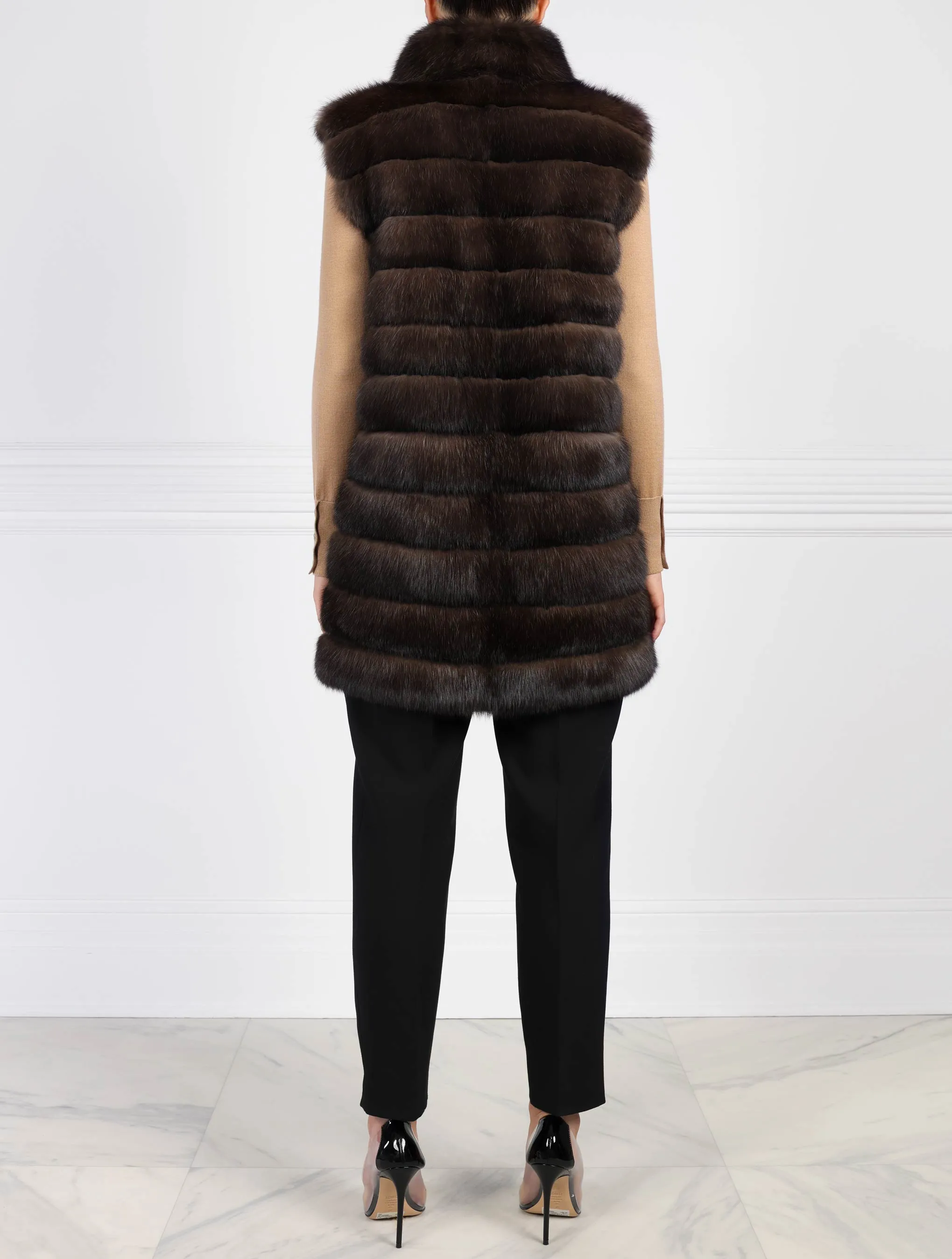 The Oaklynn Sable & Suede Fur Vest