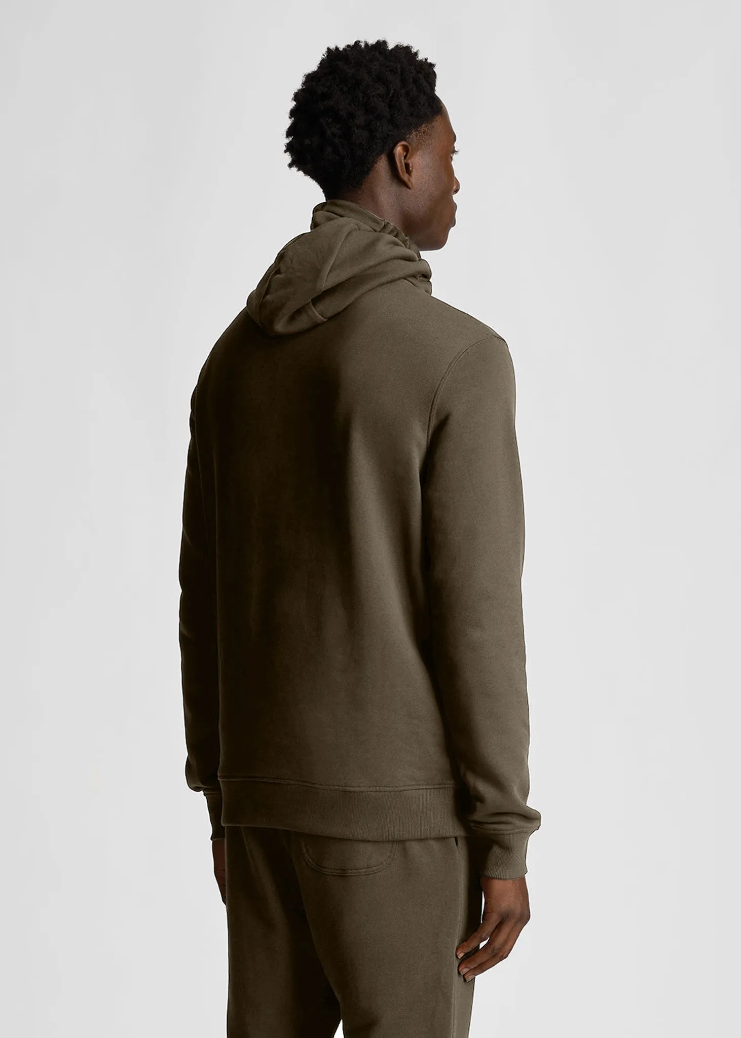 Tonal eagle pullover hoodie - olive