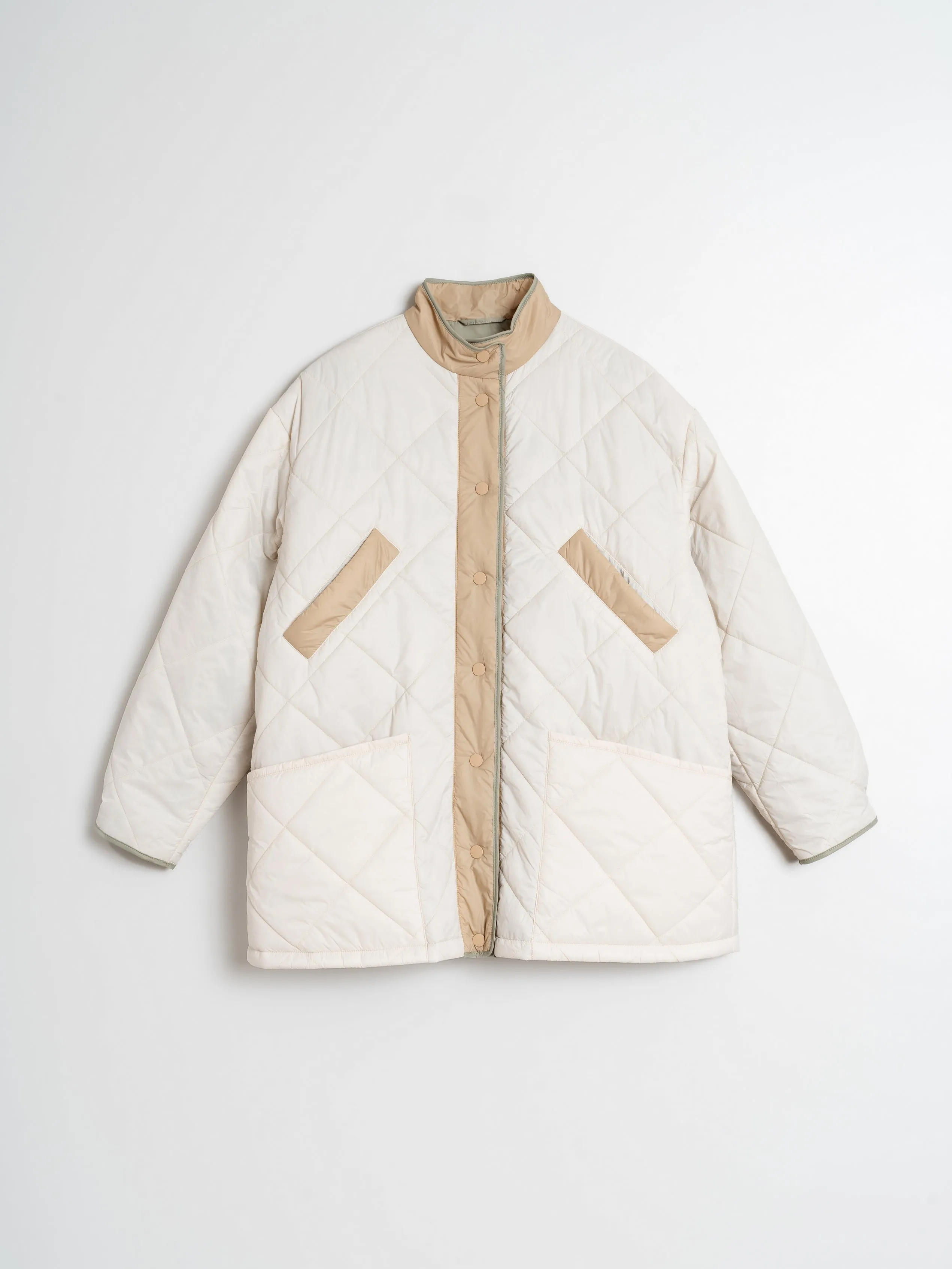 Tricolour Quilt Coat