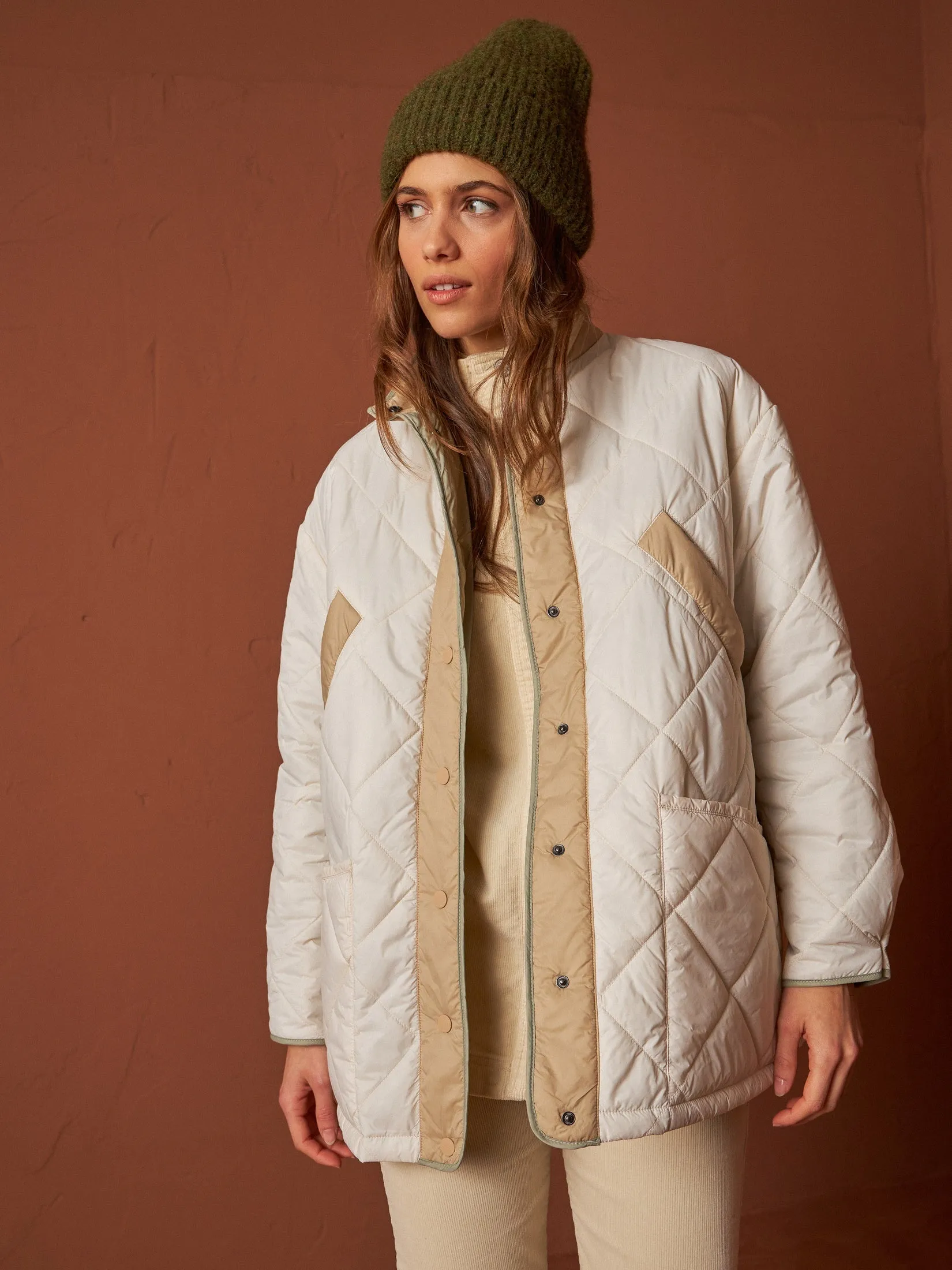 Tricolour Quilt Coat