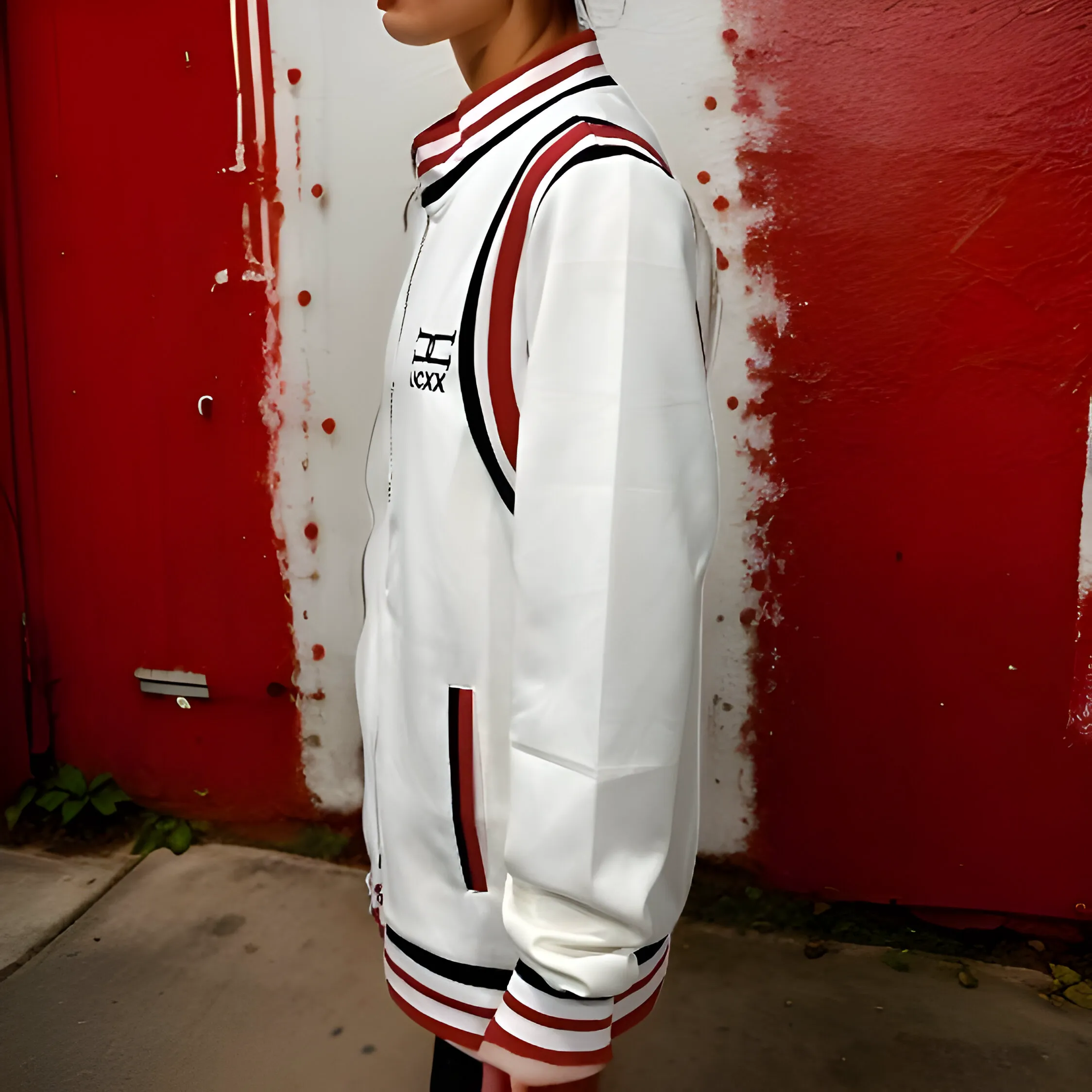 ^UCXX^ (WHITE-MULTI) ZIP UP TRACKSUITS JACKET (ACTIVEWEAR)