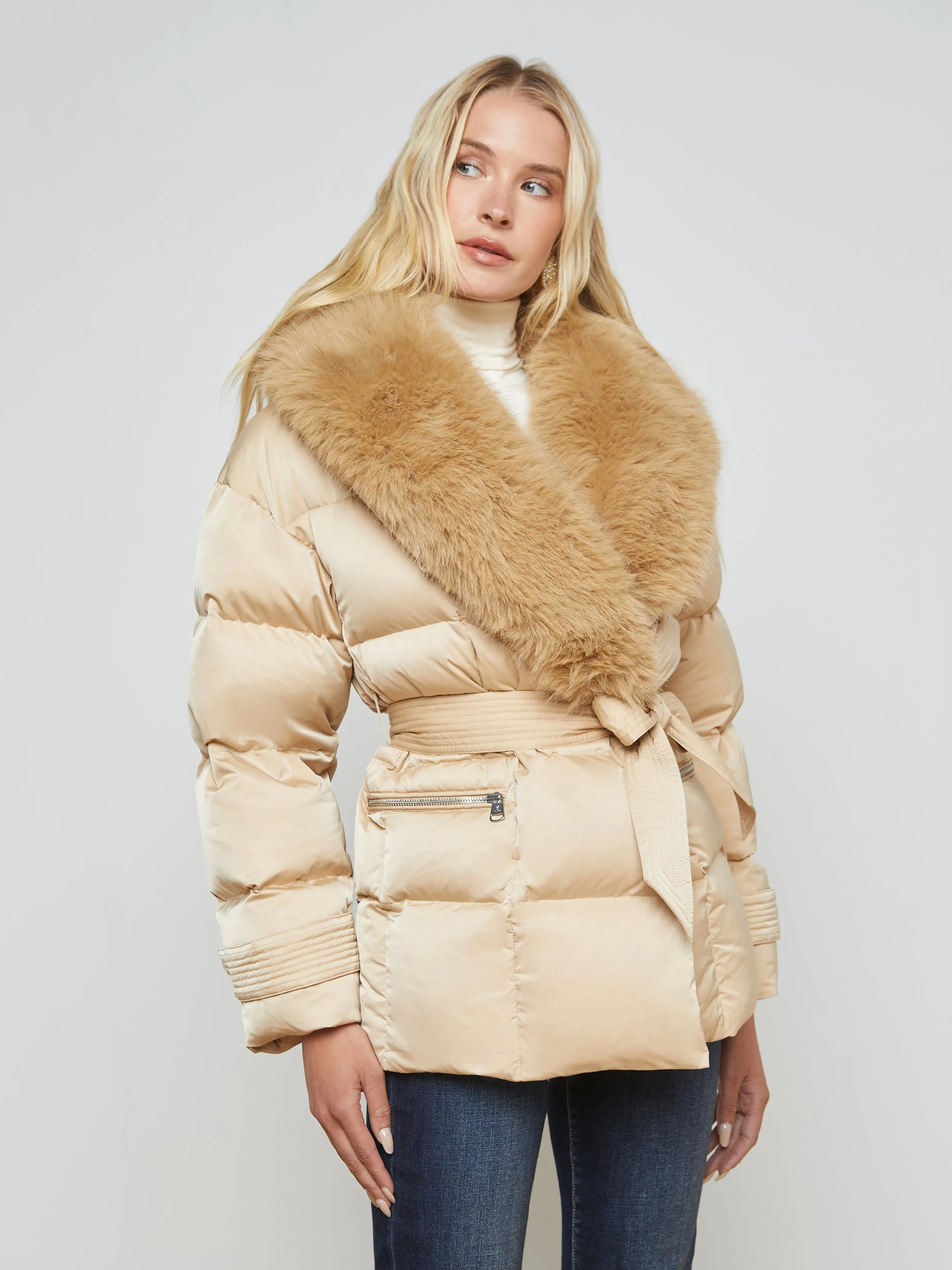 Vail Faux Fur Down Coat