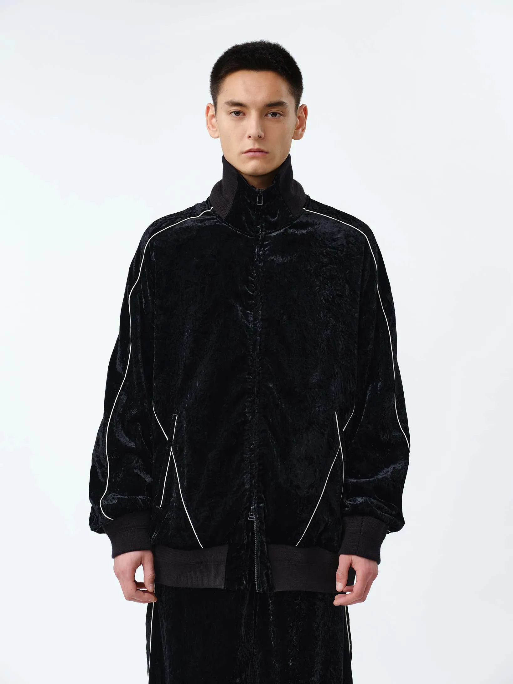 VELVET TRACK OVER JACKET .12【BLACK】