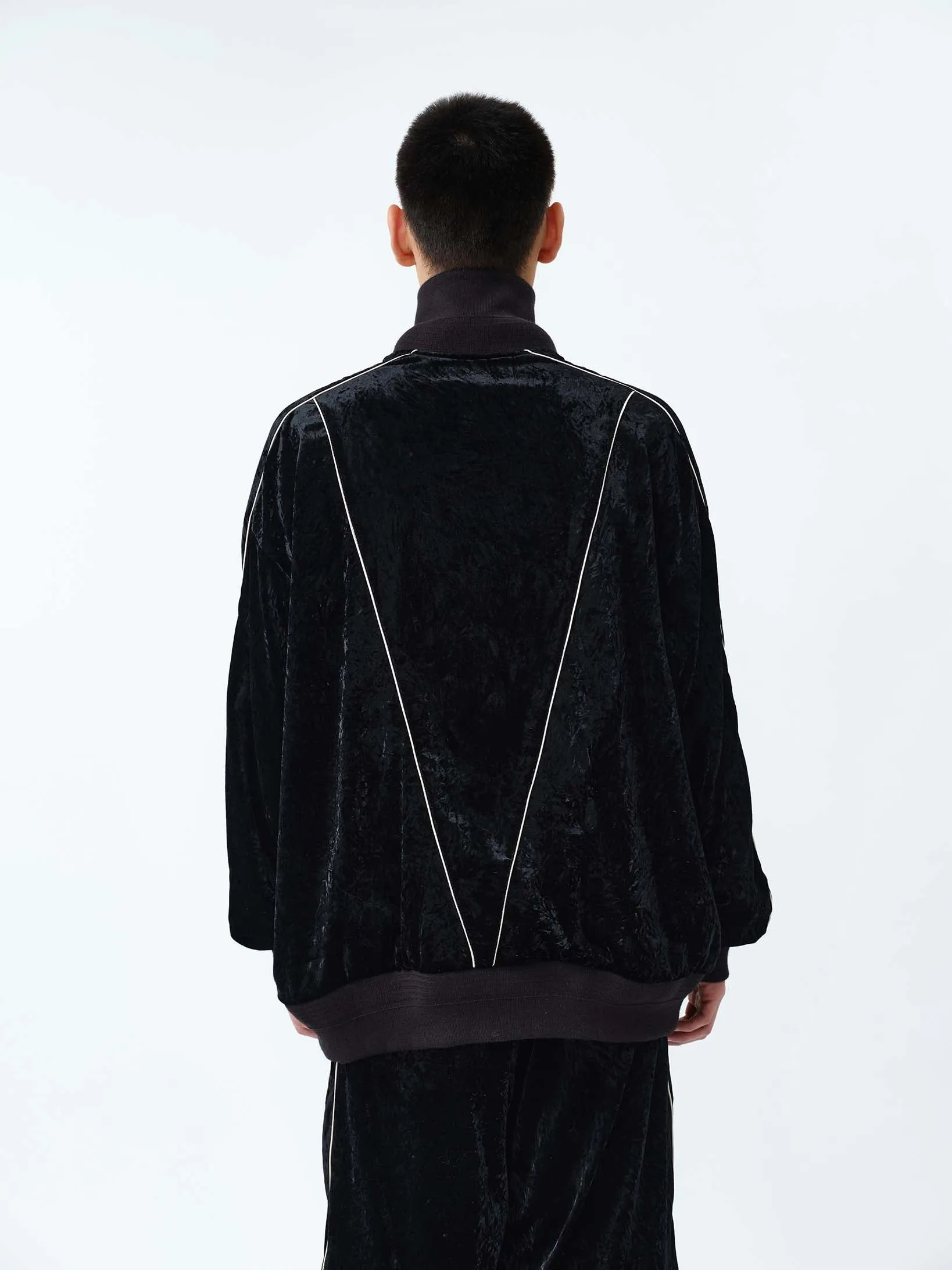 VELVET TRACK OVER JACKET .12【BLACK】