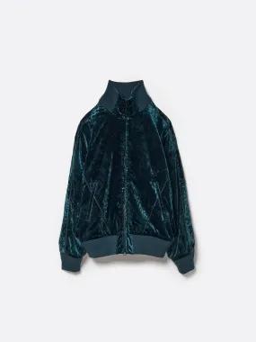 VELVET TRACK REGULAR FIT JACKET .12【GREEN】