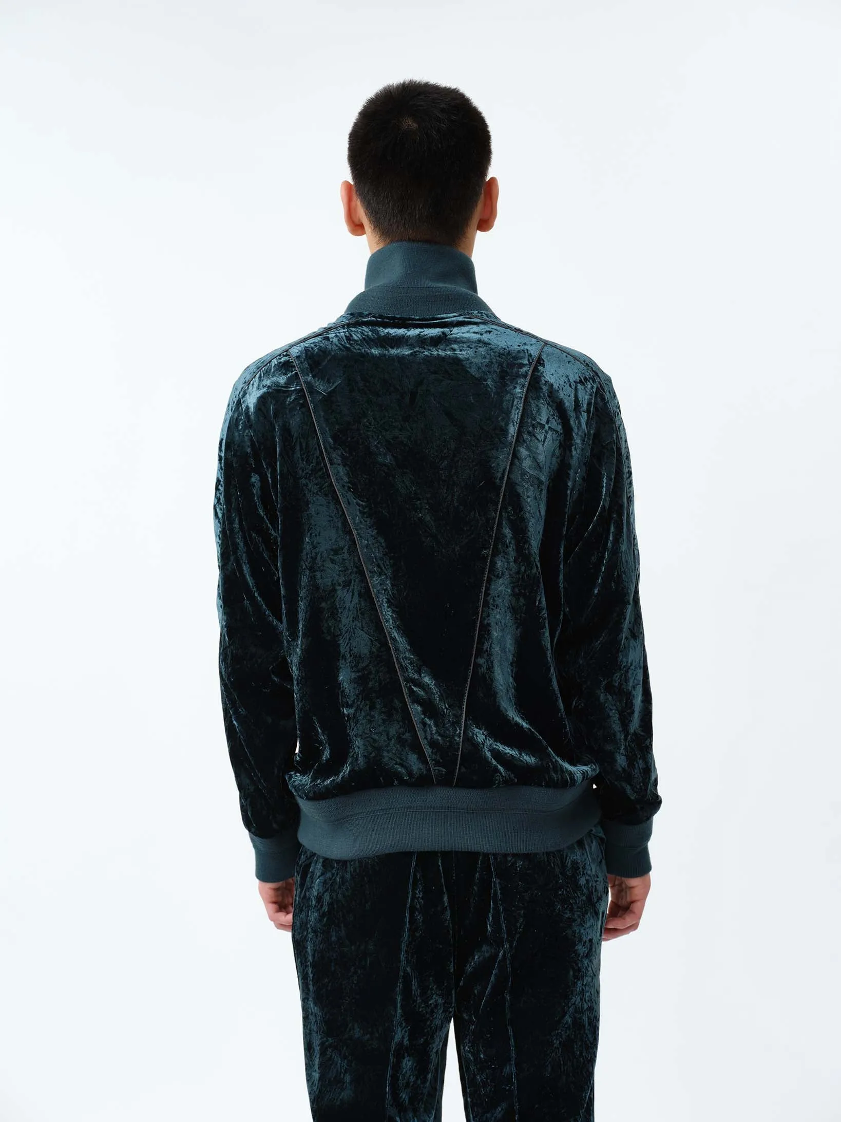 VELVET TRACK REGULAR FIT JACKET .12【GREEN】