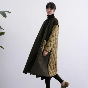 Vintage Patchwork Oversized Coat