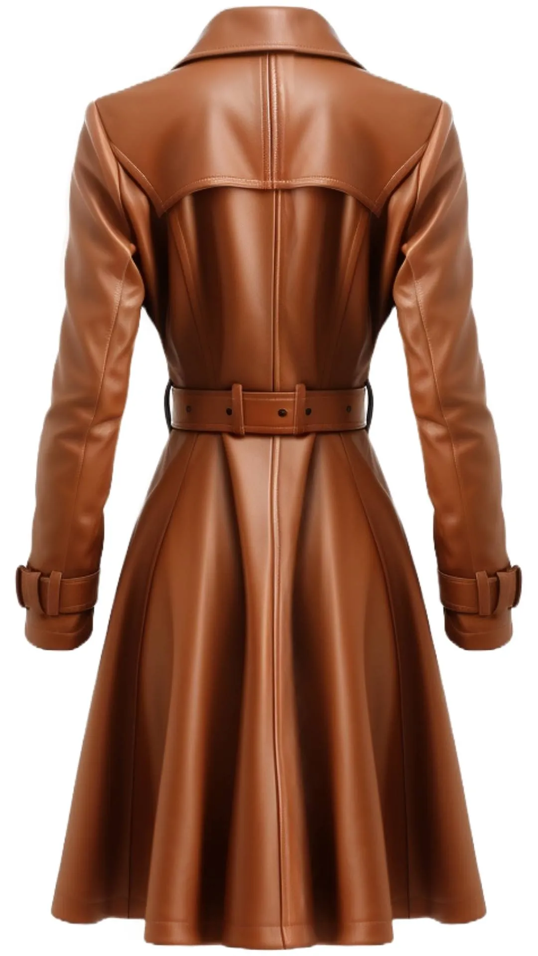 Women Brown Leather Coat - Brown Stylish Leather Coat