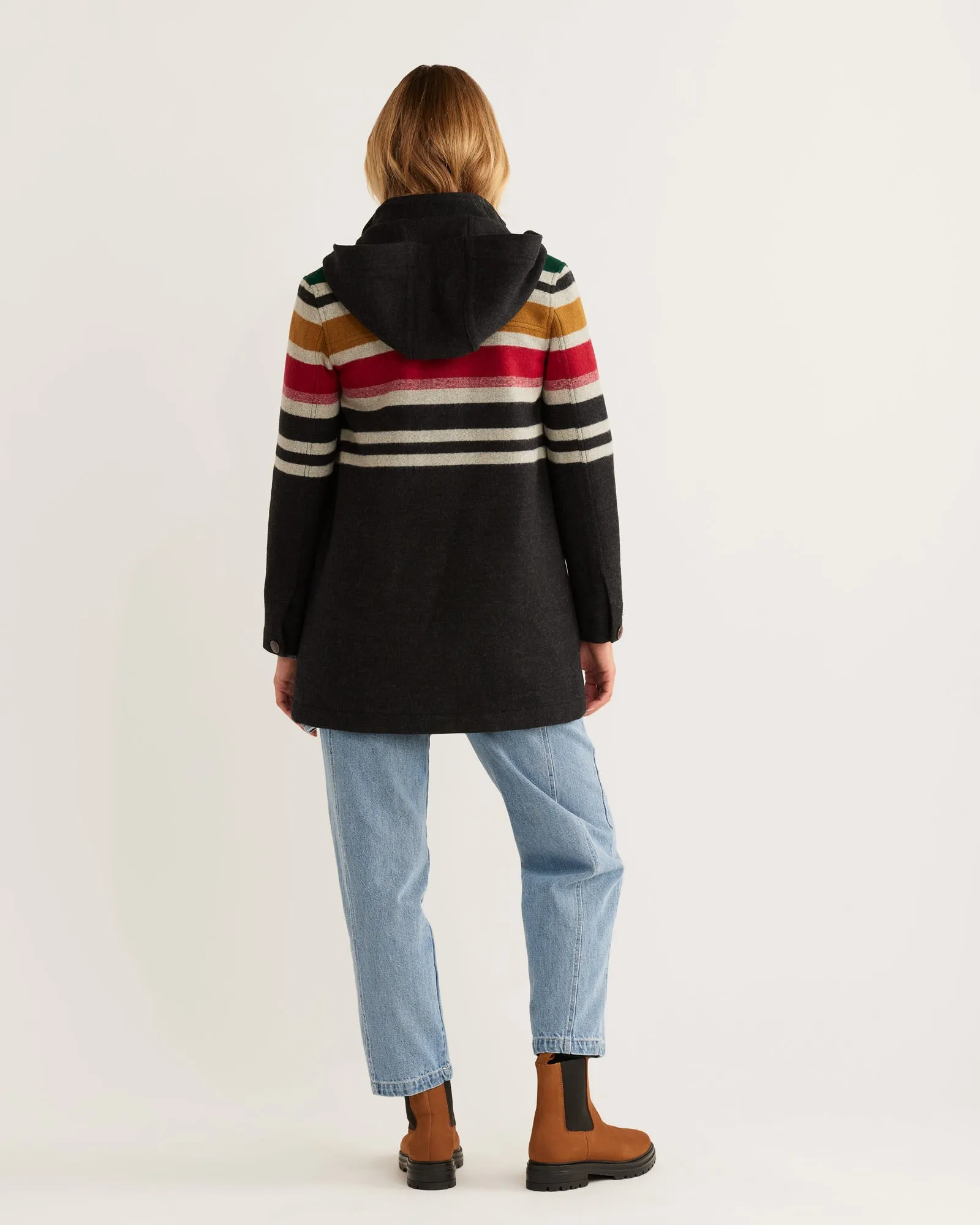 Women's Camp Stripe Wool Quilted Parka