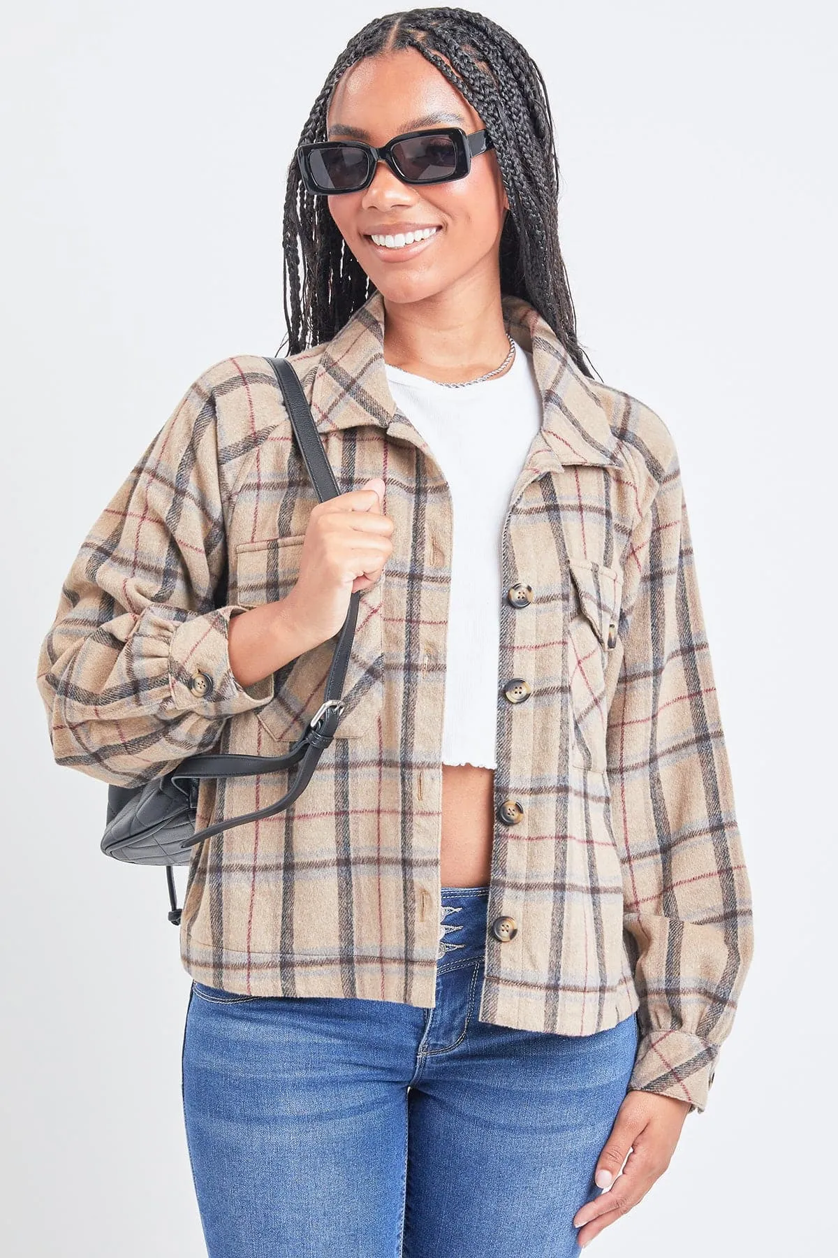 Women's Cropped Boxy Fit Shacket