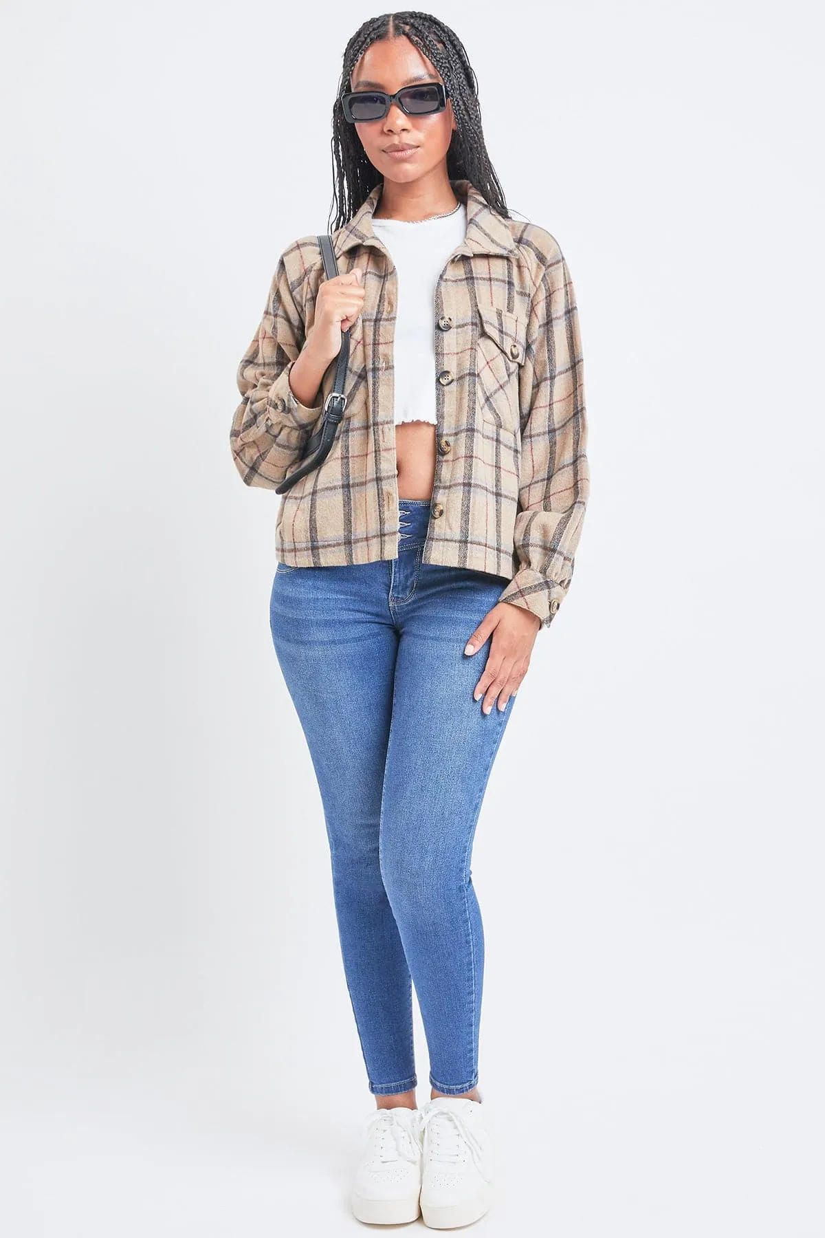 Women's Cropped Boxy Fit Shacket