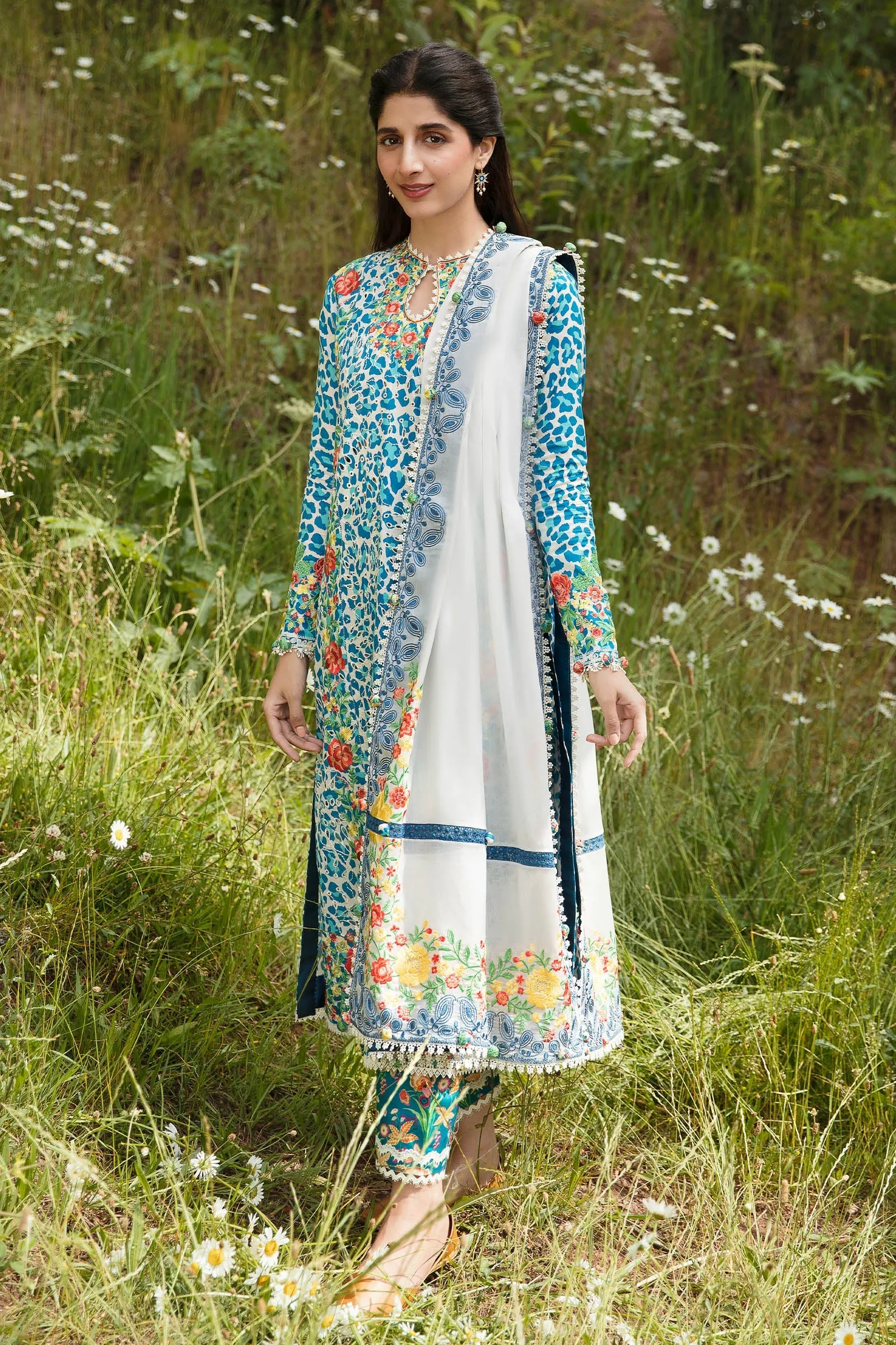 Zaha Festive Lawn Collection – SELIN (ZF23-08)