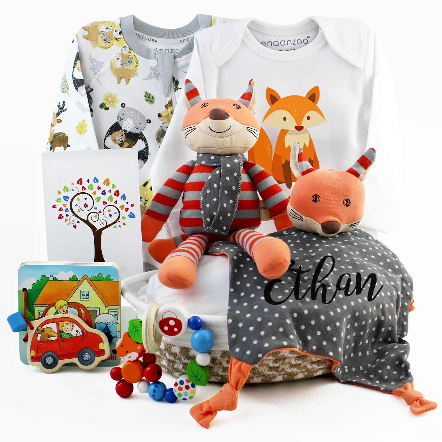 Zeronto Baby Gift Basket - Friendly Fox