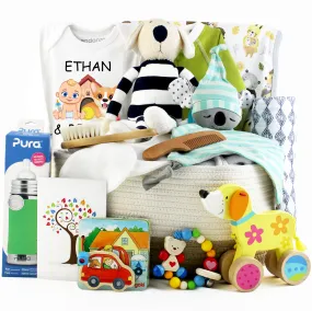 Zeronto Baby Gift Basket - My Doggie and Friends